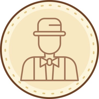 avatar erkek simgesi Doldurulmuş dış hat biçimi