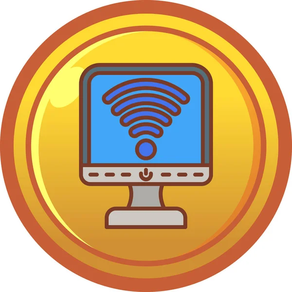 Wifi simgesi, vektör illüstrasyonu