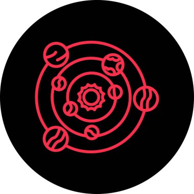 atom vektörü simgesi modern basit tasarım