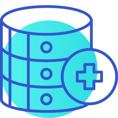 veritabanı. Web simgesi basit illüstrasyon