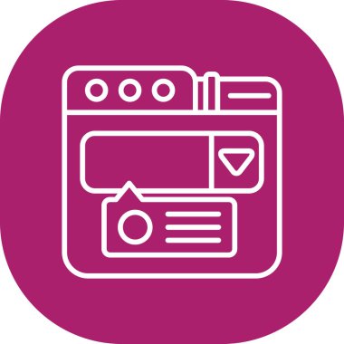 Tarayıcı. Web simgesi basit illüstrasyon