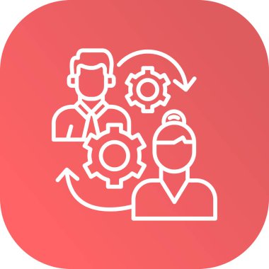 Bir grup insanın vektör çizimi