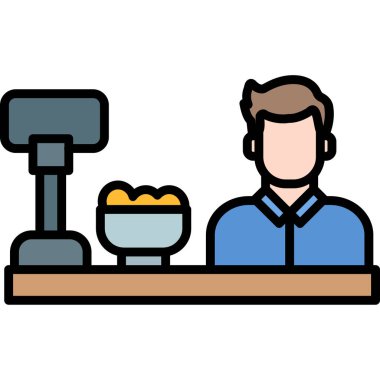 Garson simge vektör çizim