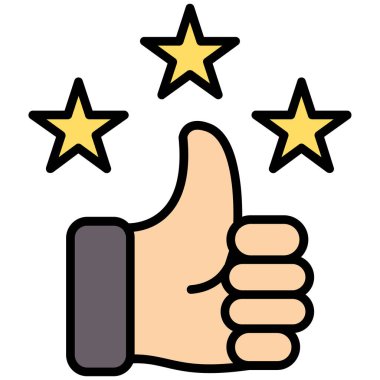 Geri bildirim derecelendirme müşteri simgesi