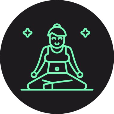 yoga simgesi tasarım vektörü