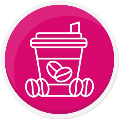 Kahve simgesinin vektör illüstrasyonu