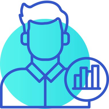 Analiz çizelgesi simgesi, vektör illüstrasyonu