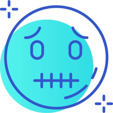 Yüz. Web simgesi basit illüstrasyon