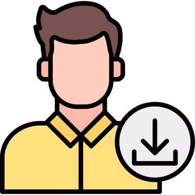 kullanıcı. Web simgesi basit illüstrasyon