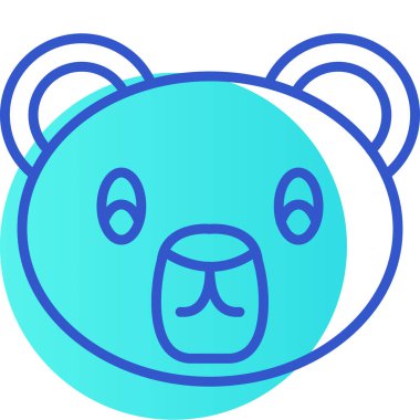 hayvan ayısı hayvan simgesi ana hatlarıyla doldurulmuş