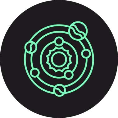 Bir dişli simgesinin vektör illüstrasyonu