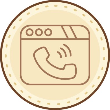 Cep telefonu simgesi, vektör illüstrasyonu