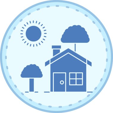 Ev. Web simgesi basit illüstrasyon