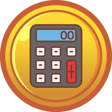 Hesap makinesi simgesinin vektör illüstrasyonu