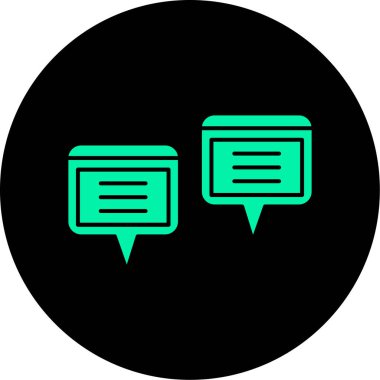 Bilgi ögeleri simgesi, vektör illüstrasyonu basit tasarım