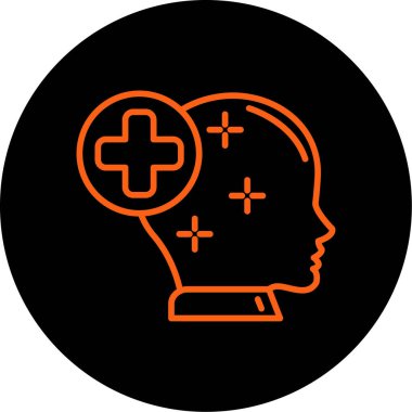 beyin ikonu vektör illüstrasyonu