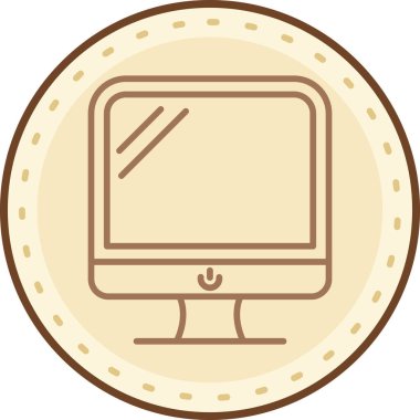 Bilgisayar. Web simgesi basit illüstrasyon