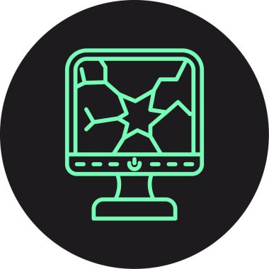 vektör lcd simgesi illüstrasyonu