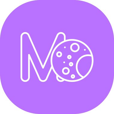 Bir ay simgesinin vektör illüstrasyonu