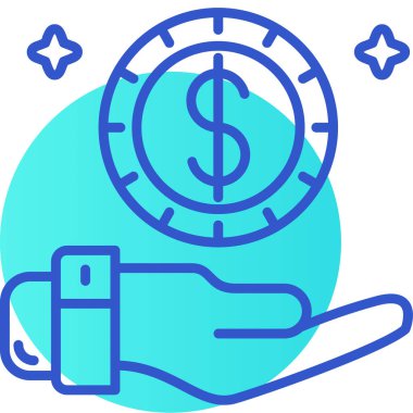 Dolar simgesi vektör illüstrasyonu