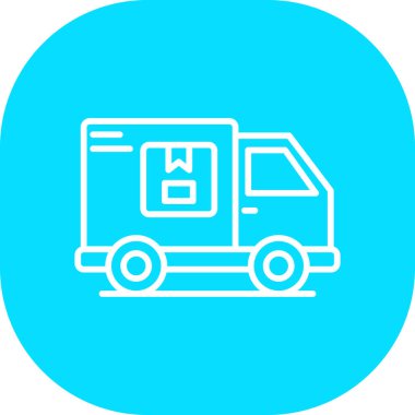 dağıtım kamyonu ikonu vektör çizimi tasarımı