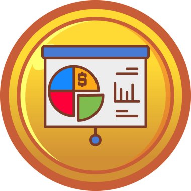 iş grafiği simgesi, vektör illüstrasyonu