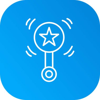 Pusula simgesi mavi arkaplanda izole edildi. Rüzgâr yön bulma sembolü. Rüzgar gül işareti. Renkli taslak konsepti. Vektör.