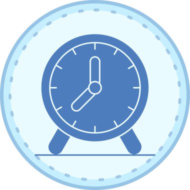 Alarm saati simgesi, vektör illüstrasyonu