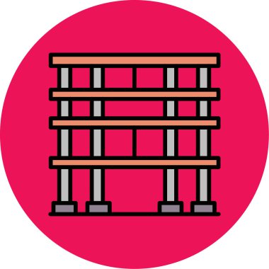 Japon çit simgesi, basit illüstrasyon