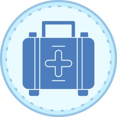 Bavul. Web simgesi basit illüstrasyon