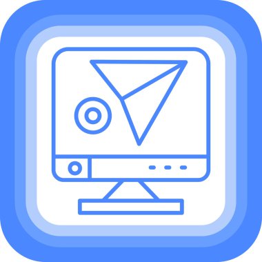 Bilgisayar. Web simgesi basit tasarım