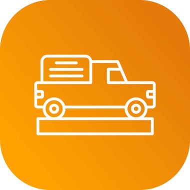 Benzersiz otomobil vektör çizgisi simgesi