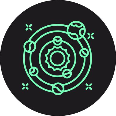 Bir tekerlek simgesinin vektör çizimi