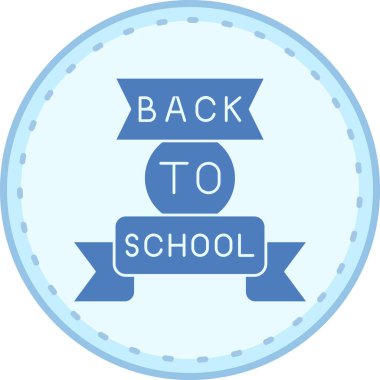 Okul ikonuna geri dön. Eğitim sembolü. vektör illüstrasyonu