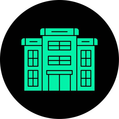 Okul simgesi, vektör illüstrasyonu