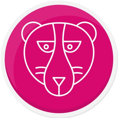 Aslan simgesinin vektör illüstrasyonu