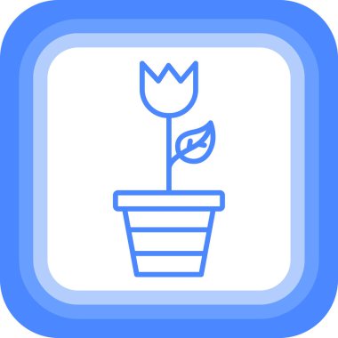 Çiçek. Web simgesi basit illüstrasyon