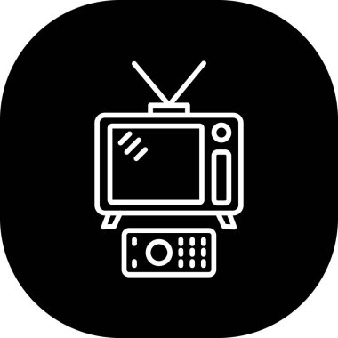 Kolayca değiştirebilen ya da düzenleyebilen TV vektör simgesi