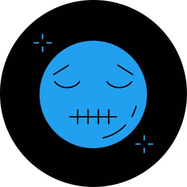 Smiley emoji simgesinin vektör çizimi