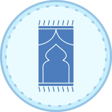 Mavi bir simgenin vektör illüstrasyonu