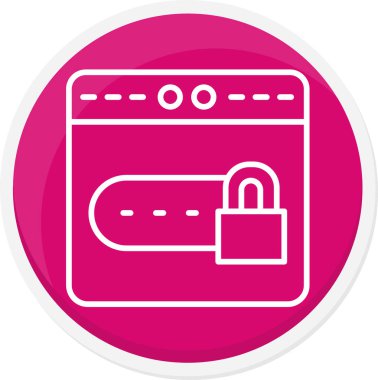 Kilit. Web simgesi basit illüstrasyon