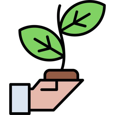 bitki simgesi vektör illüstrasyonu