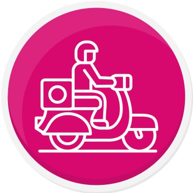 Motorsiklet. Web simgesi basit illüstrasyon