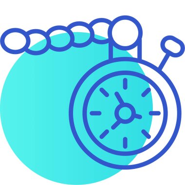 Saat ikonu, vektör illüstrasyonu