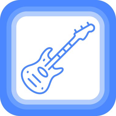 Gitar. Web simgesi basit illüstrasyon