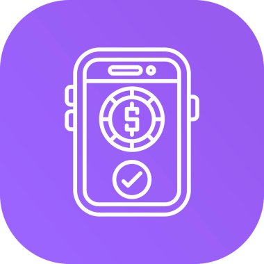 Akıllı telefon modern simgesinin vektör çizimi