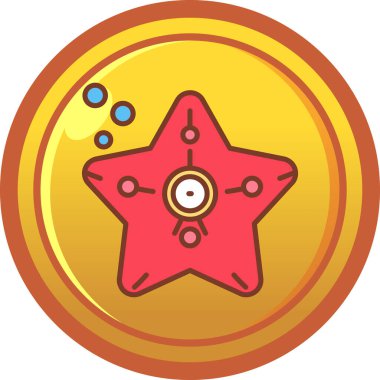 bir yıldızın vektör simgesi