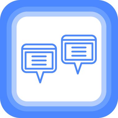 Konuş. Web simgesi basit illüstrasyon