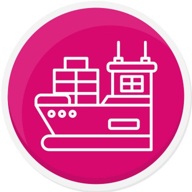 Gemi simgesinin vektör illüstrasyonu