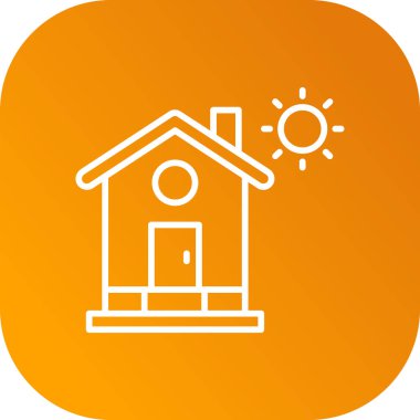 Ev. Web simgesi basit illüstrasyon